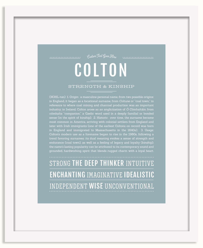 Frame Options | Powder Blue | White Frame, Matted