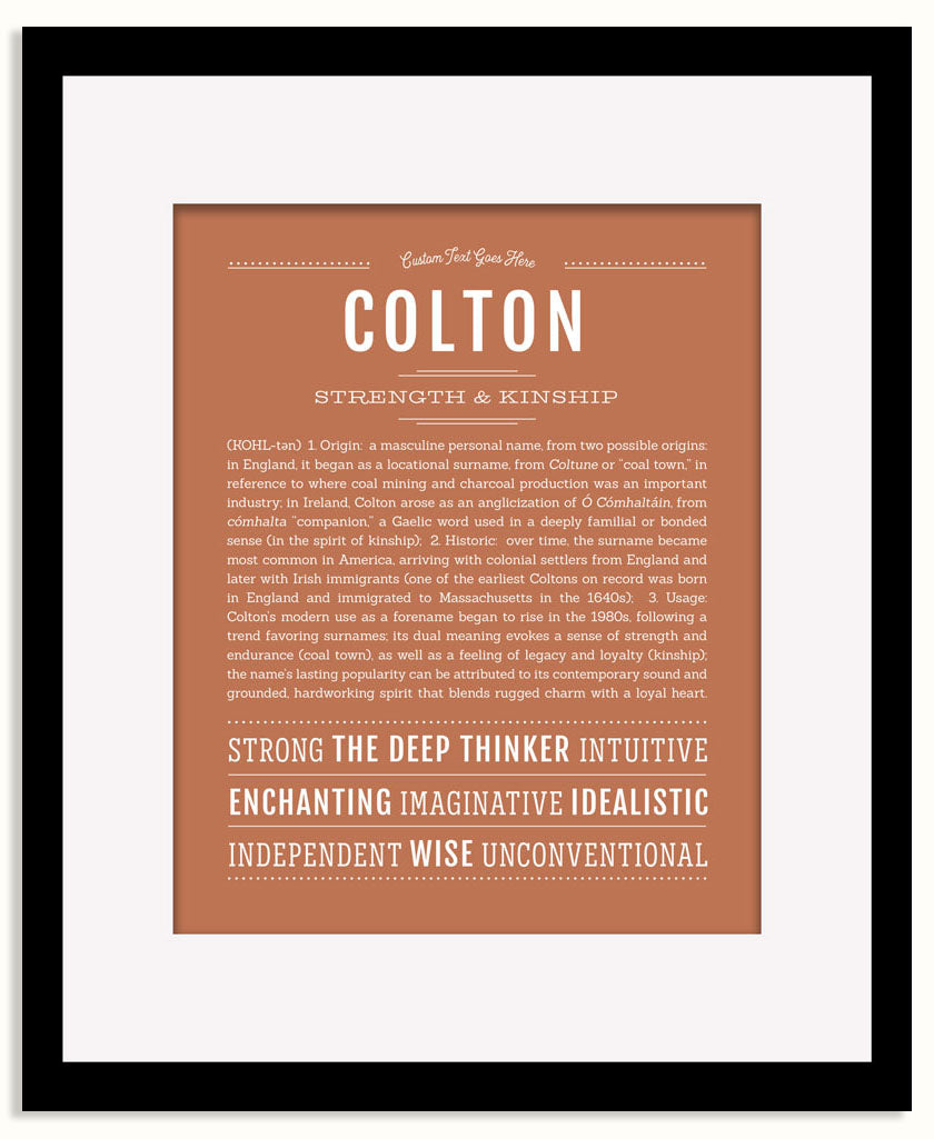 Frame Options | Terra Cotta | Black Frame, Matted