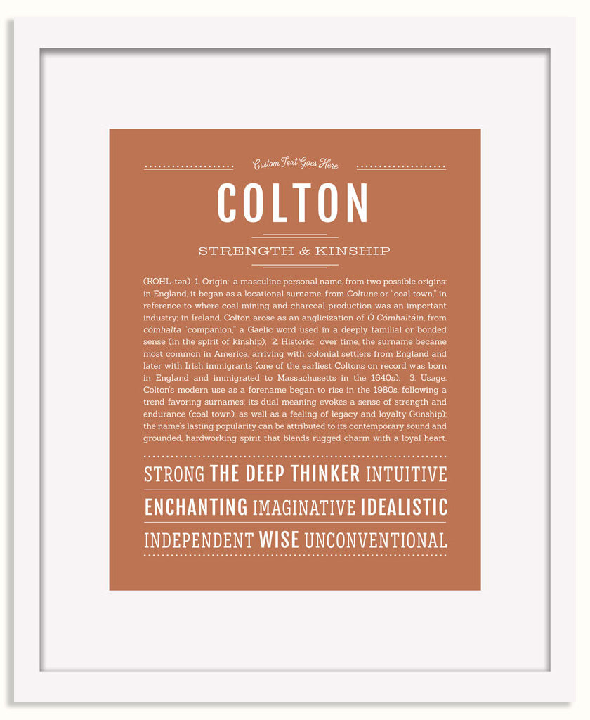 Frame Options | Terra Cotta | White Frame, Matted