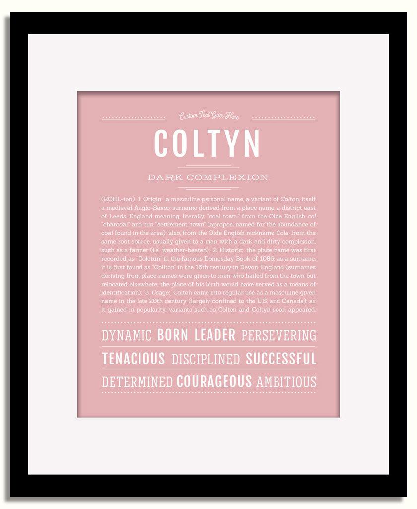 Frame Options | Dusty Rose | Black Frame, Matted