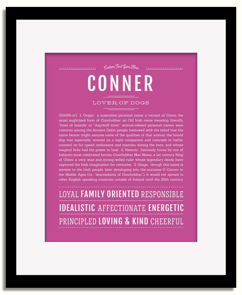 Frame Options | Dark Pink | Black Frame, Matted