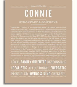 Connie | Name Art Print – Name Stories