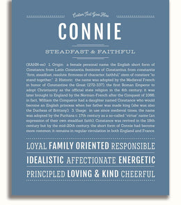 Connie | Name Art Print – Name Stories