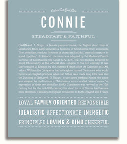 Connie | Name Art Print – Name Stories