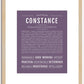 Constance | Name Art Print