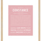 Constance | Name Art Print