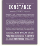 Constance Definition Constance | Name Art Print – Name Stories