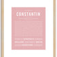 Constantin | Name Art Print