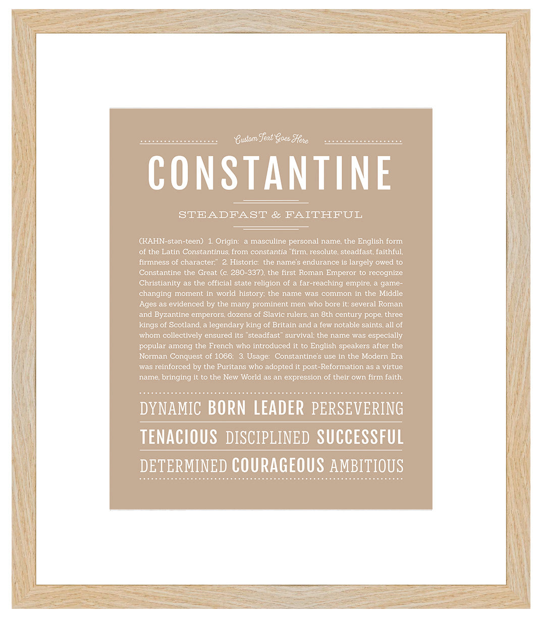 Constantine | Name Art Print