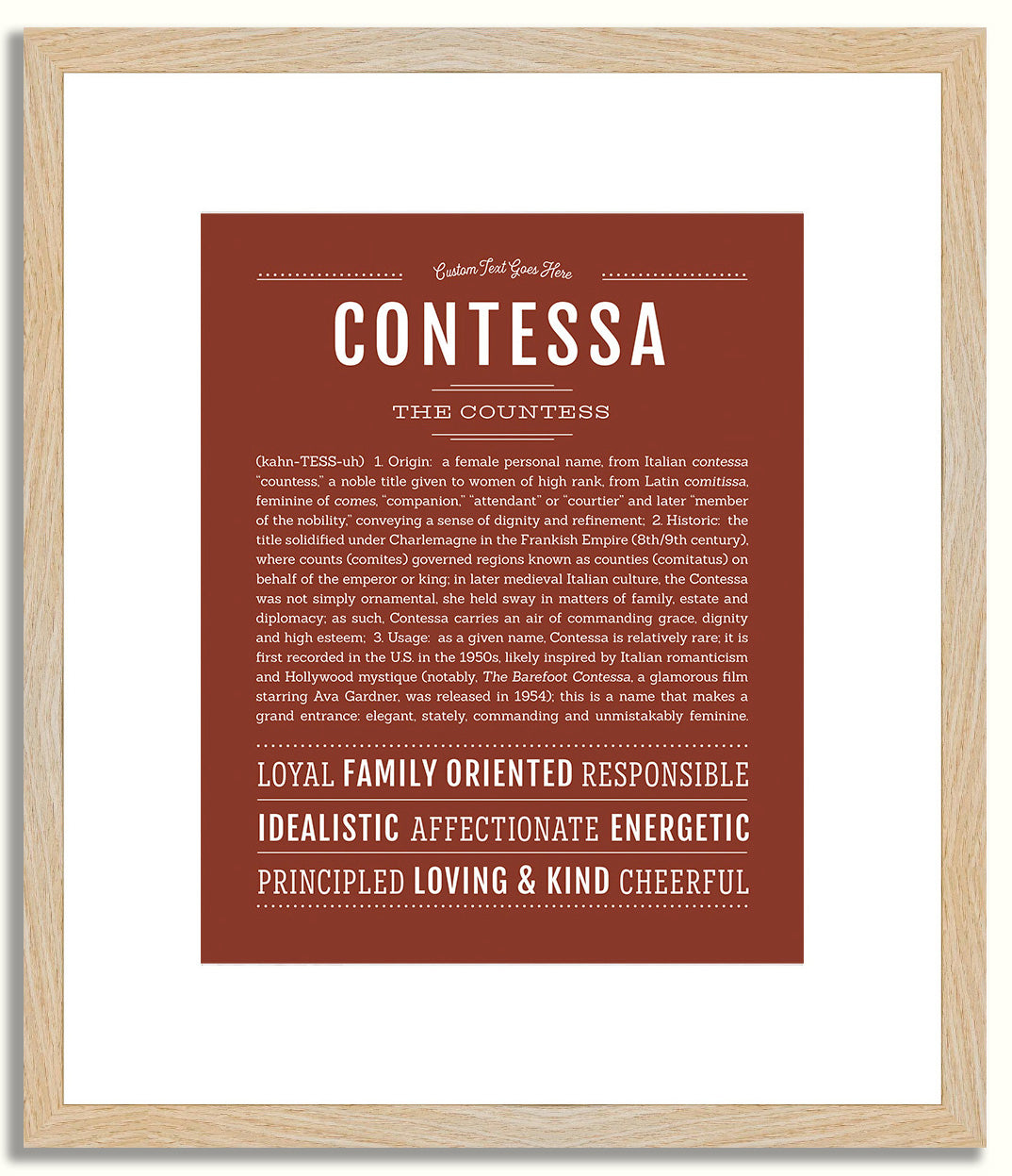 Contessa | Name Art Print