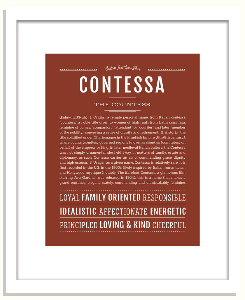 Contessa | Name Art Print
