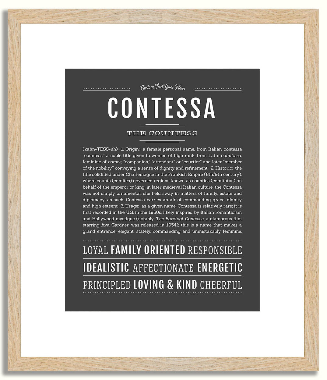 Contessa | Name Art Print