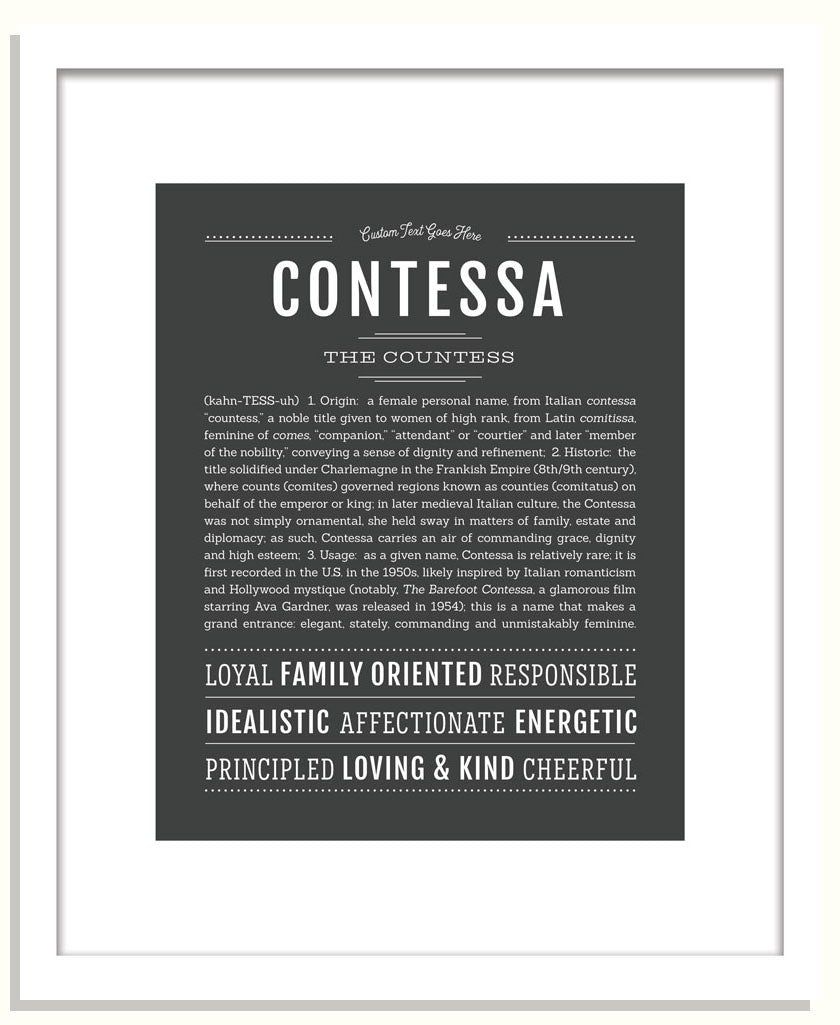 Contessa | Name Art Print