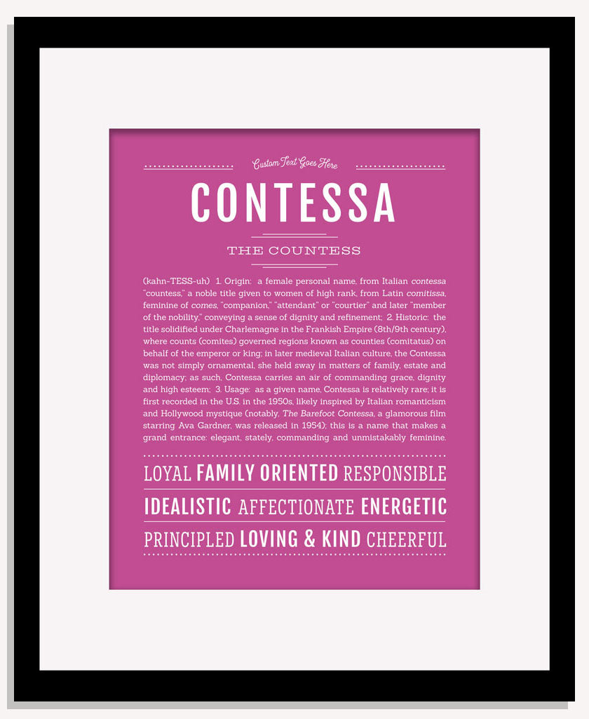 Contessa | Name Art Print