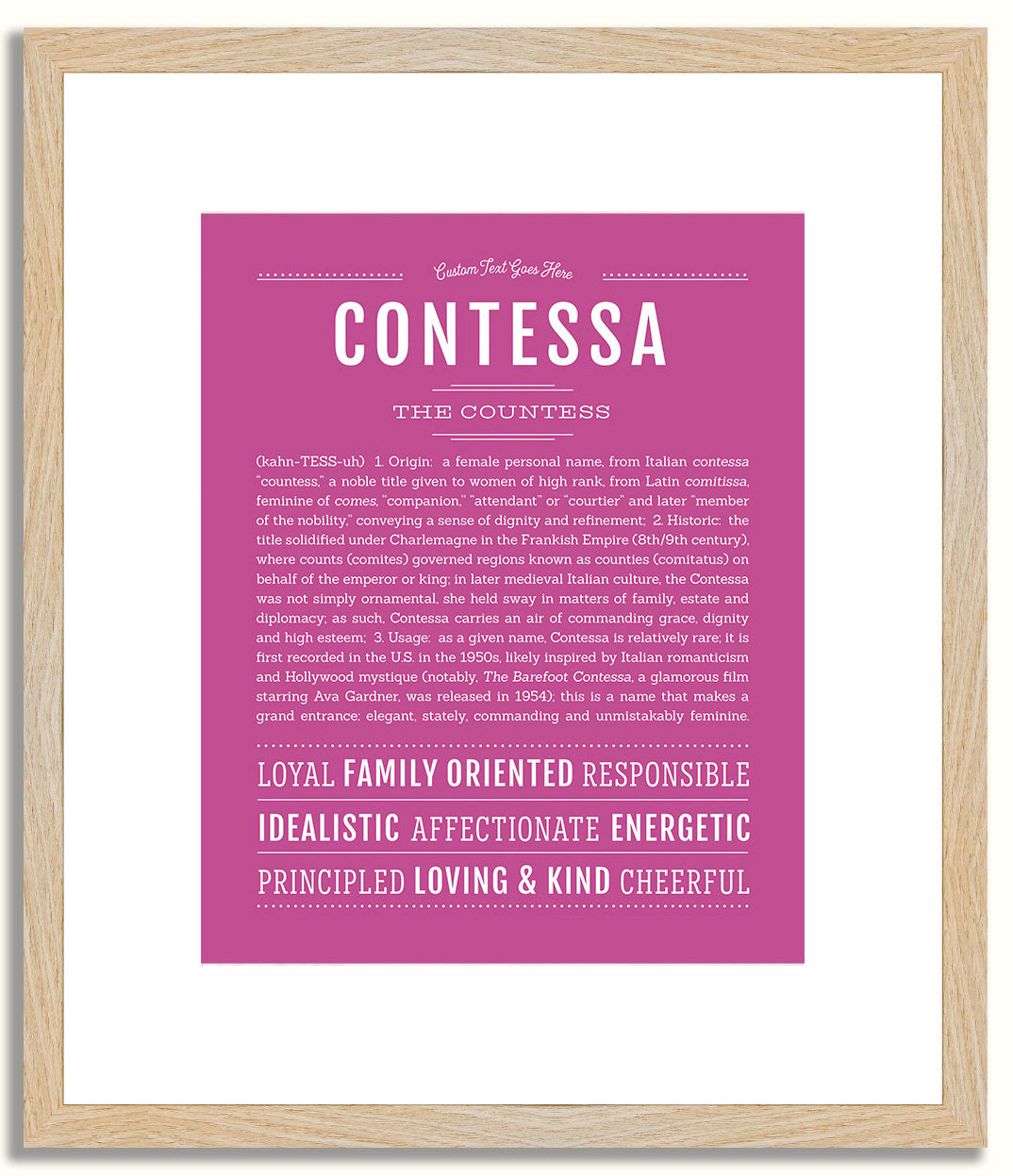 Contessa | Name Art Print
