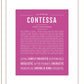Contessa | Name Art Print