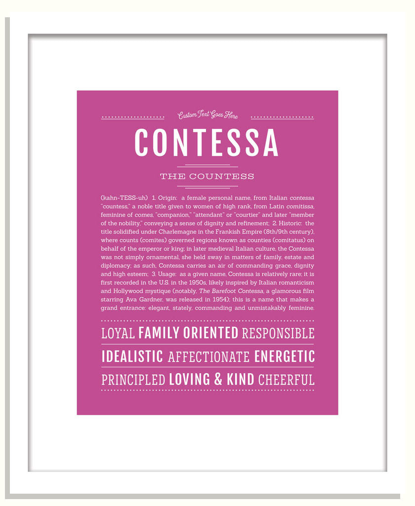 Contessa | Name Art Print