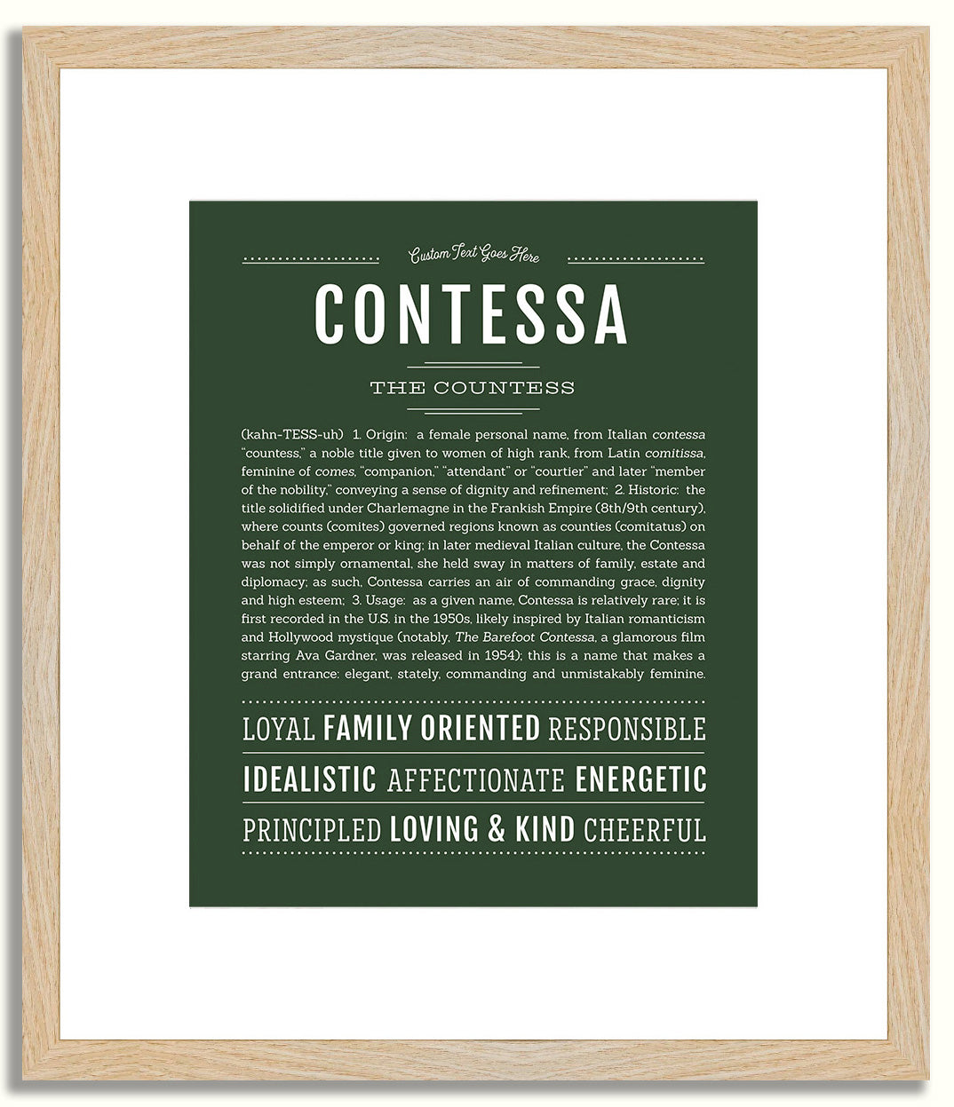 Contessa | Name Art Print