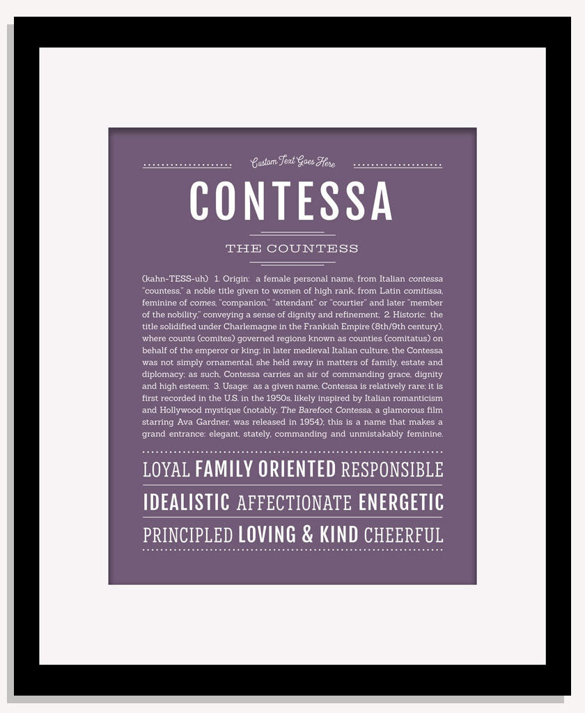 Contessa | Name Art Print