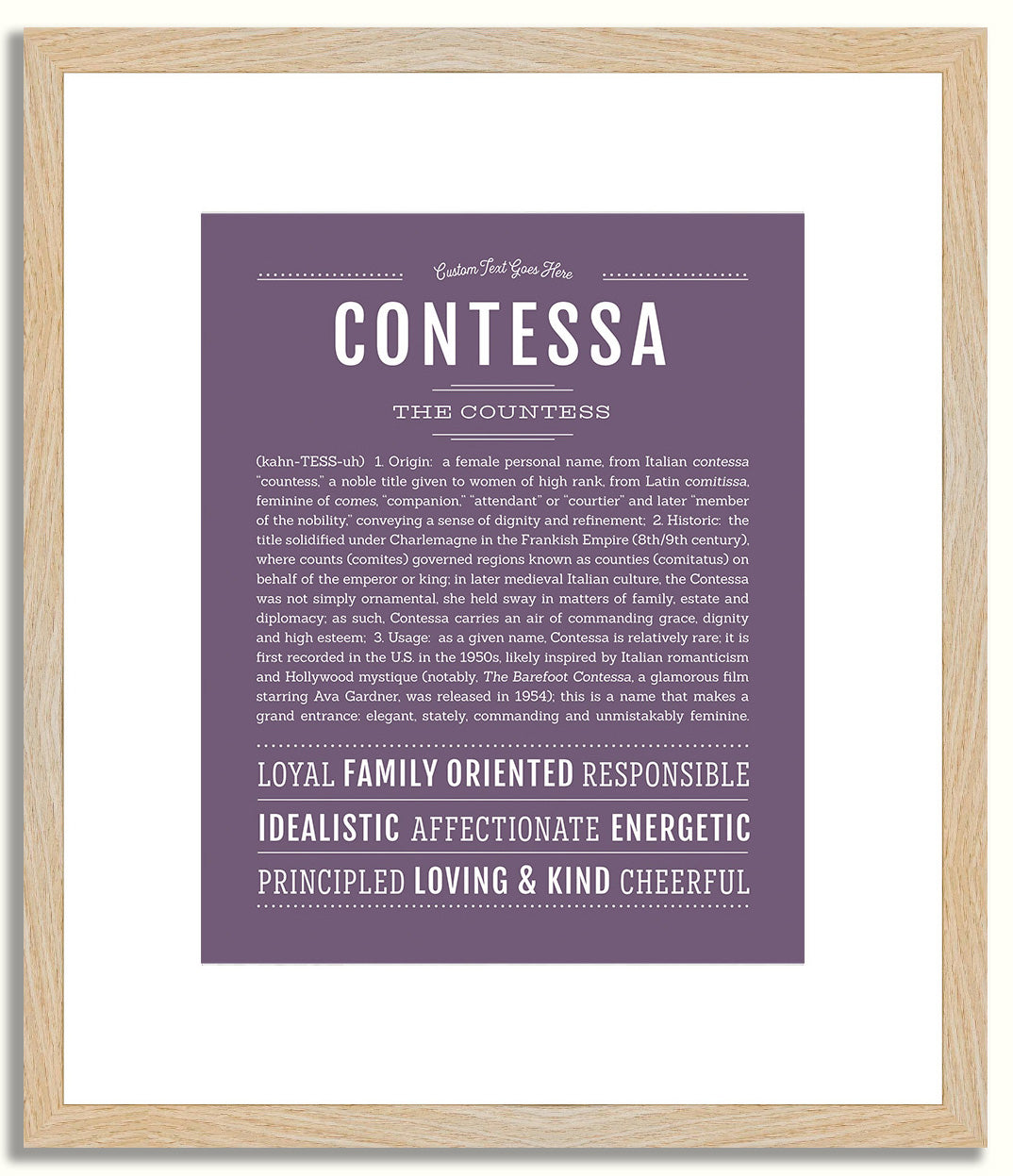 Contessa | Name Art Print