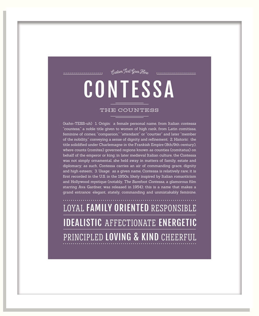 Contessa | Name Art Print