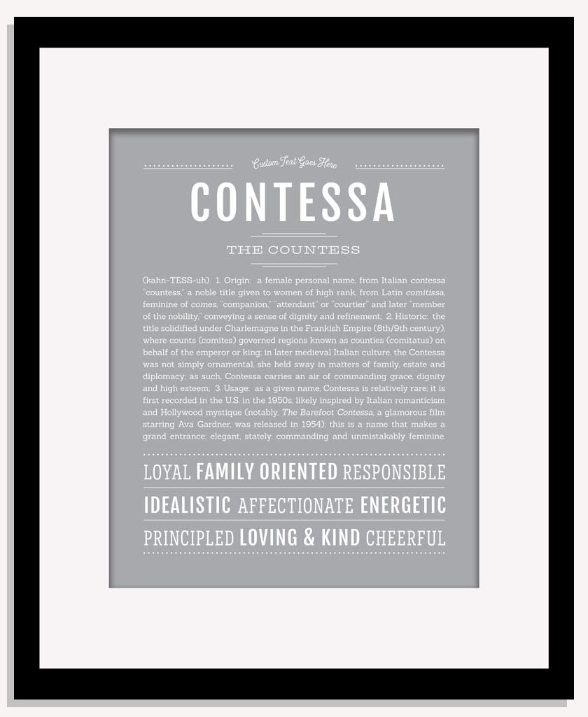 Contessa | Name Art Print