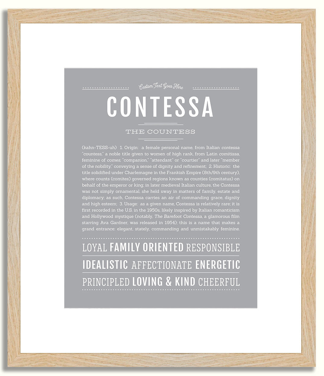 Contessa | Name Art Print