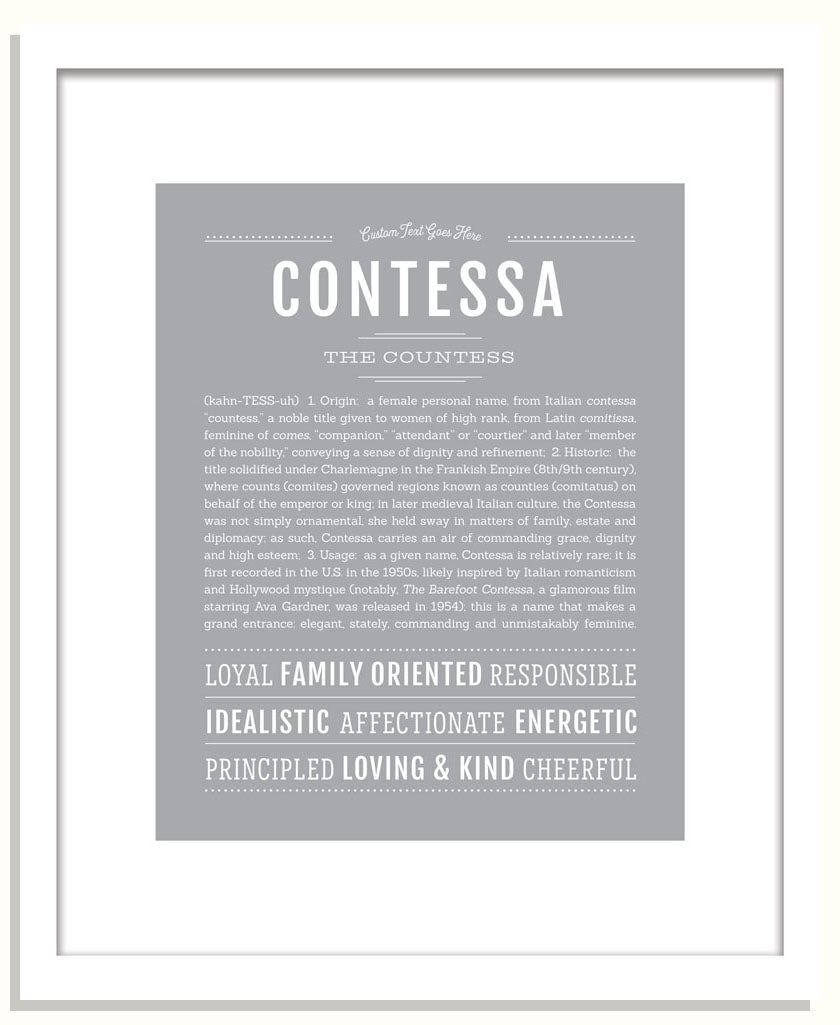 Contessa | Name Art Print