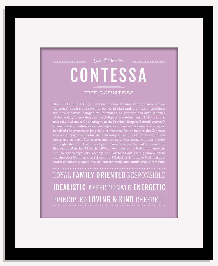 Contessa | Name Art Print
