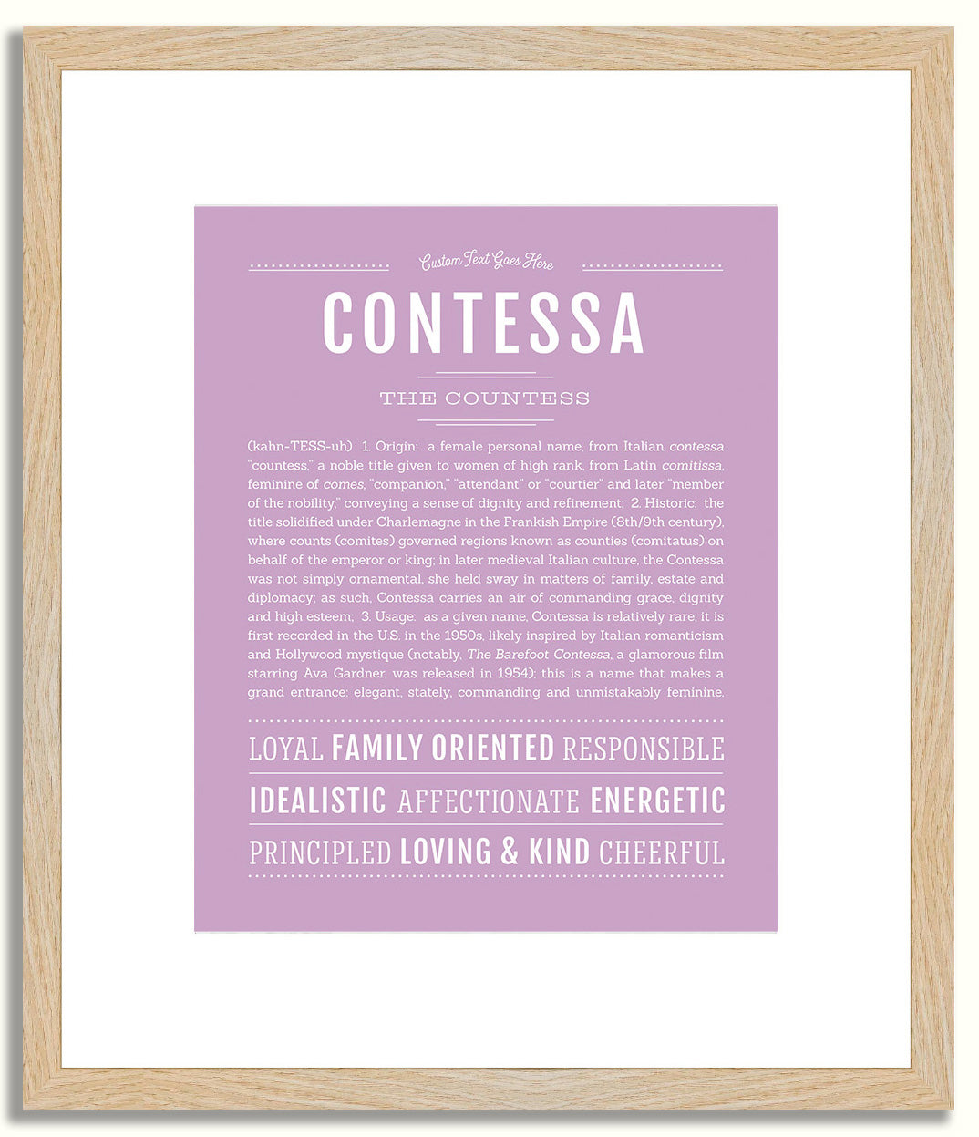 Contessa | Name Art Print