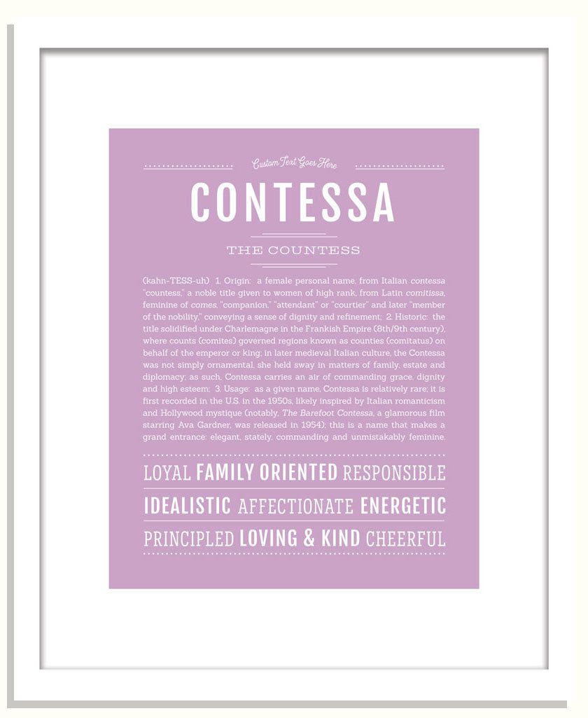 Contessa | Name Art Print
