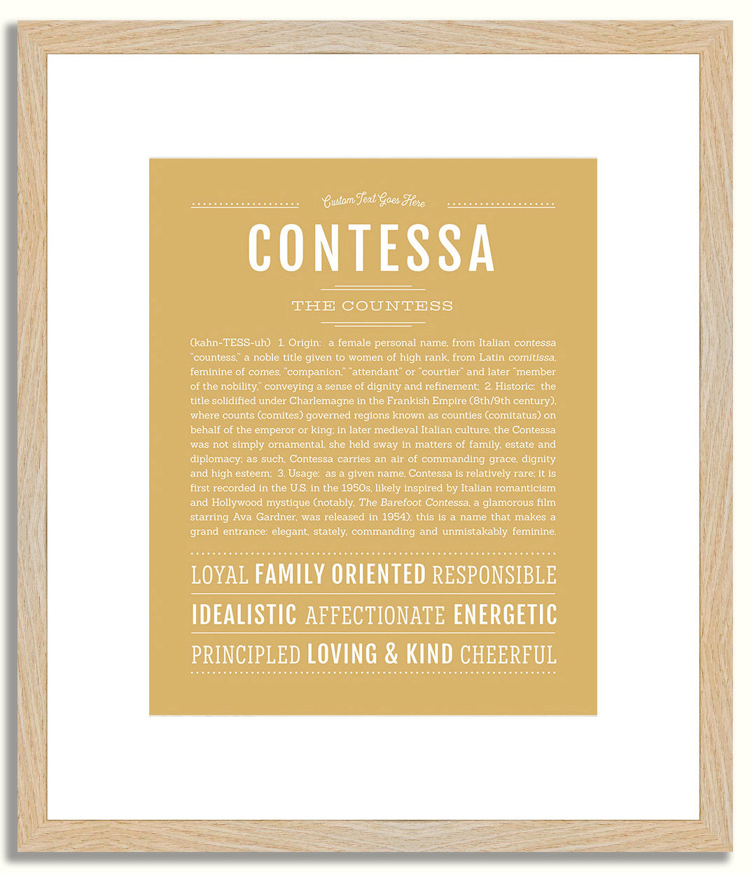 Contessa | Name Art Print