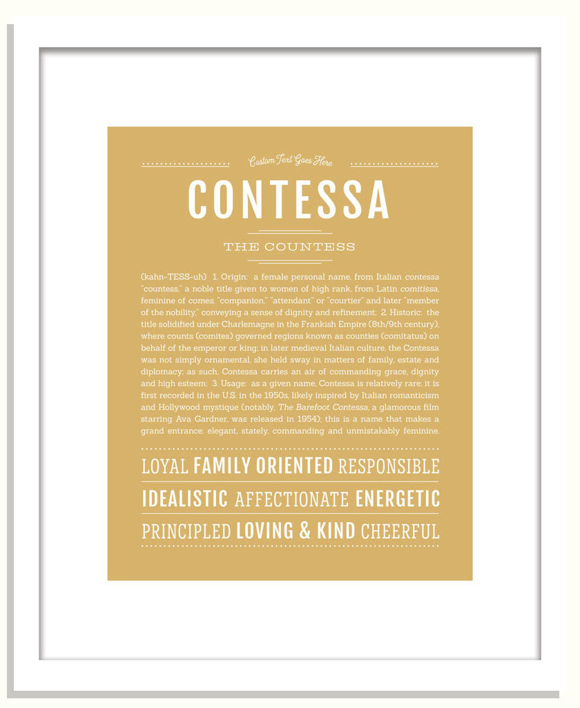 Contessa | Name Art Print