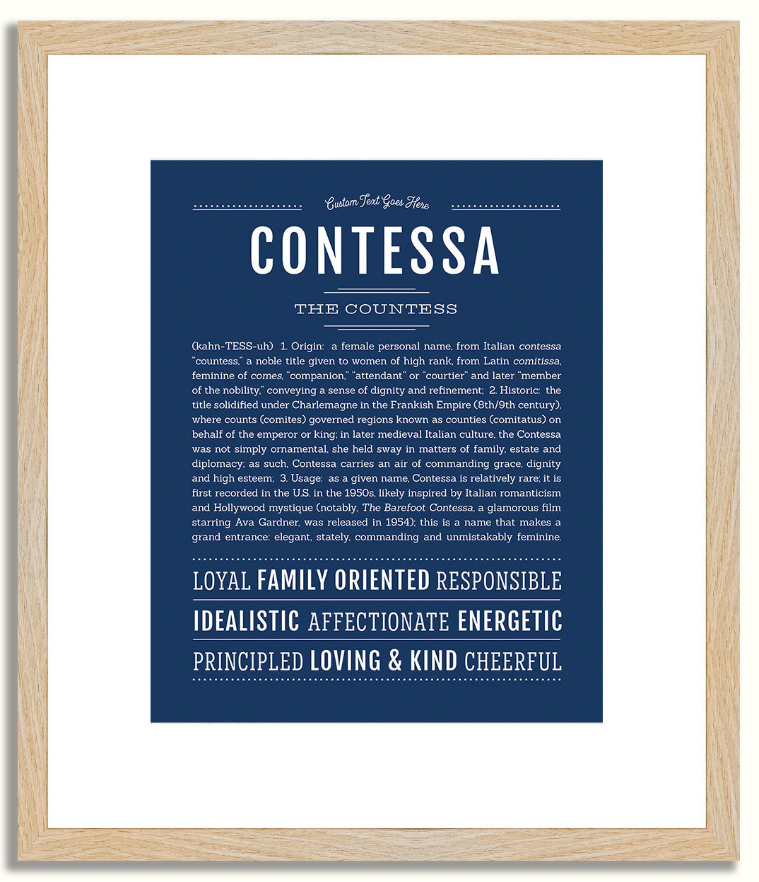 Contessa | Name Art Print