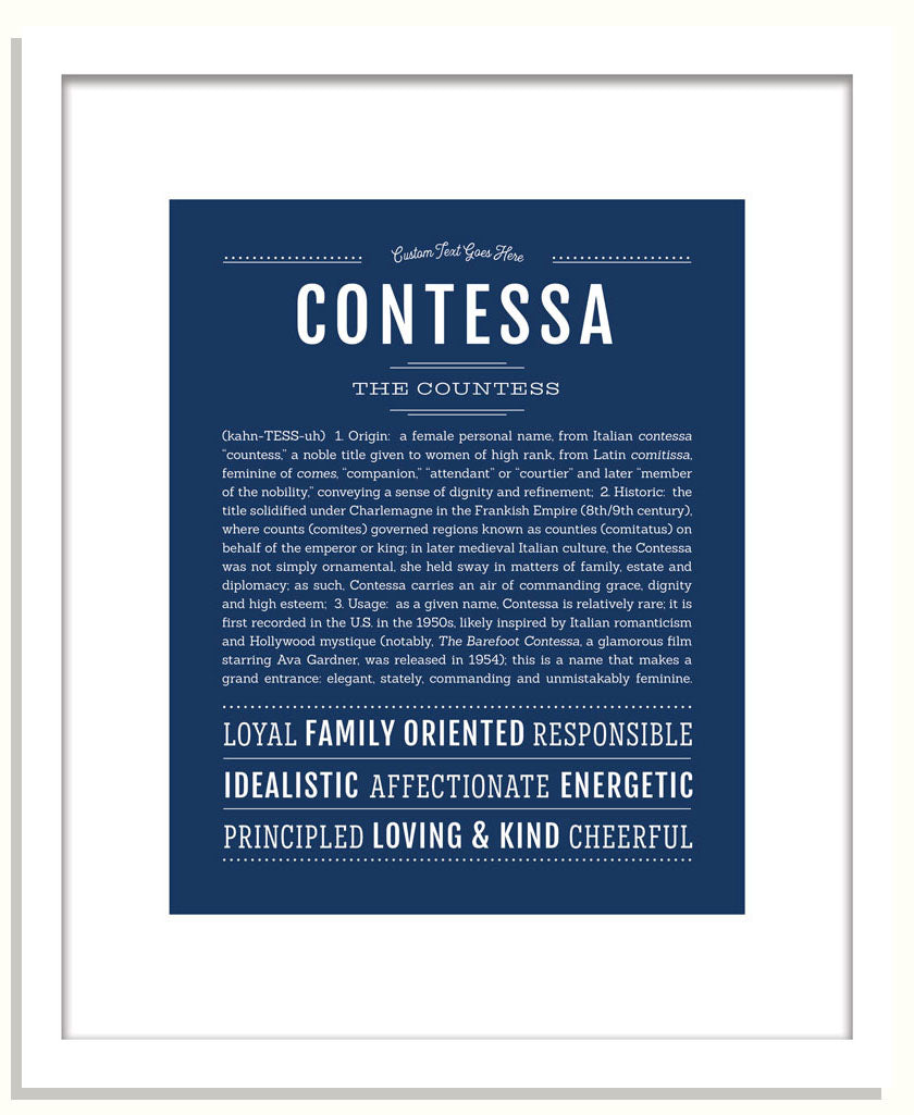 Contessa | Name Art Print
