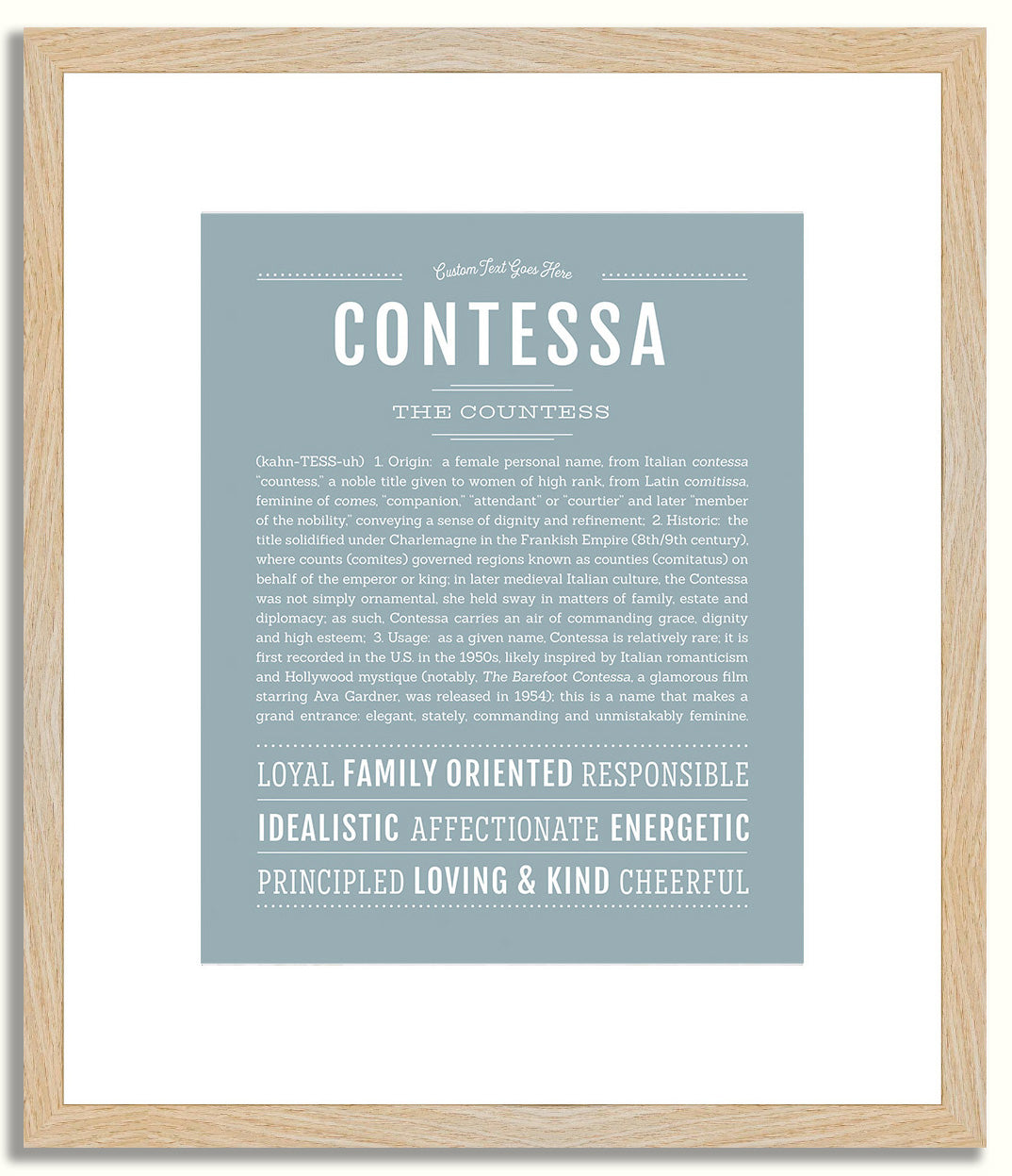 Contessa | Name Art Print