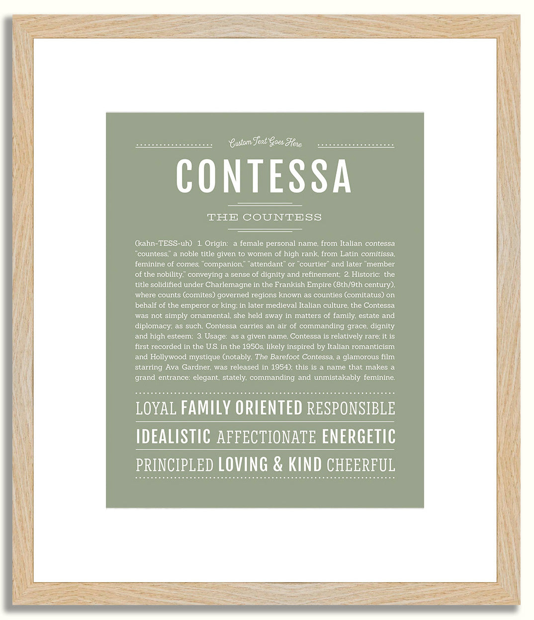 Contessa | Name Art Print