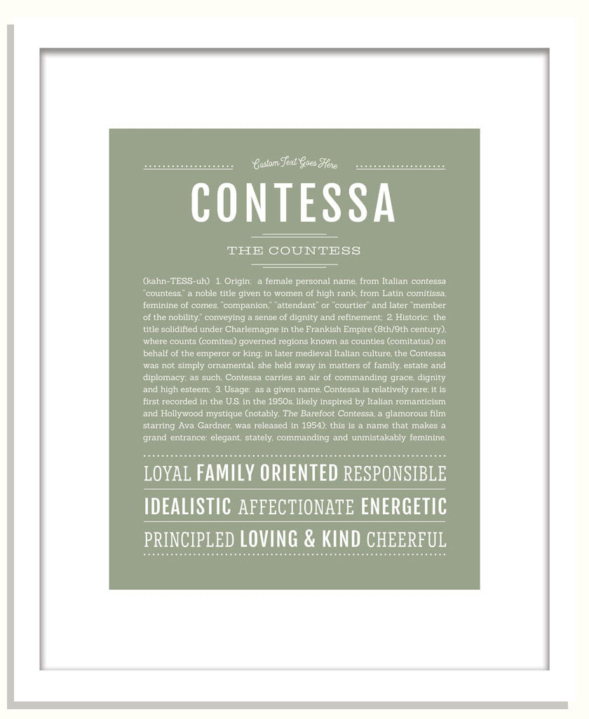 Contessa | Name Art Print