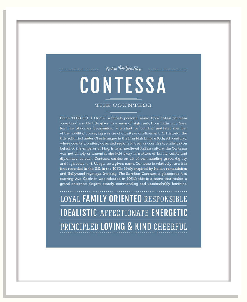 Contessa | Name Art Print