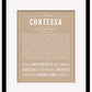 Contessa | Name Art Print