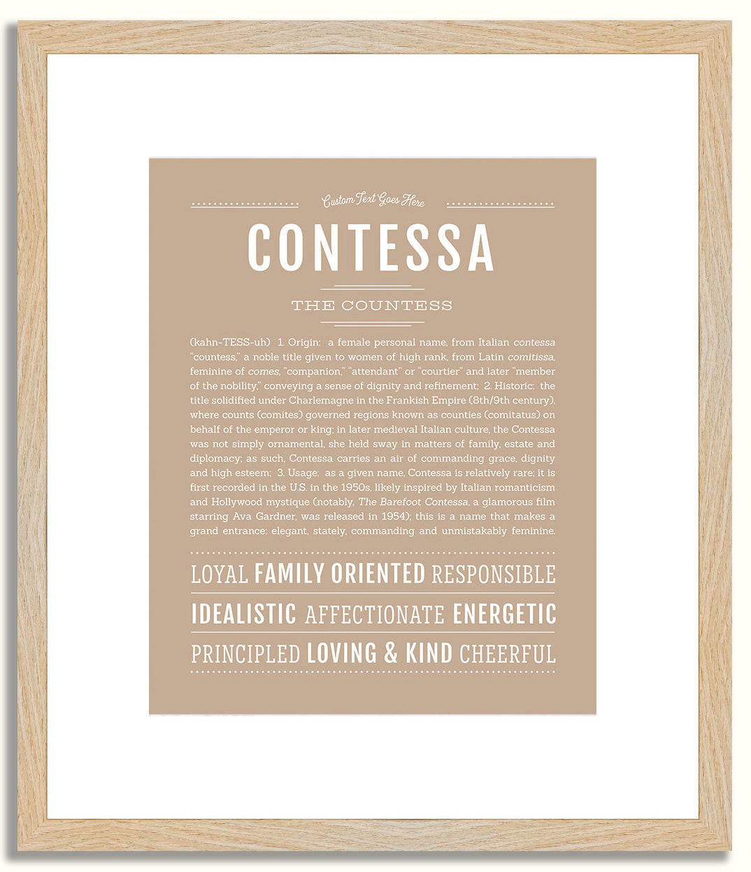 Contessa | Name Art Print