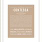 Contessa | Name Art Print