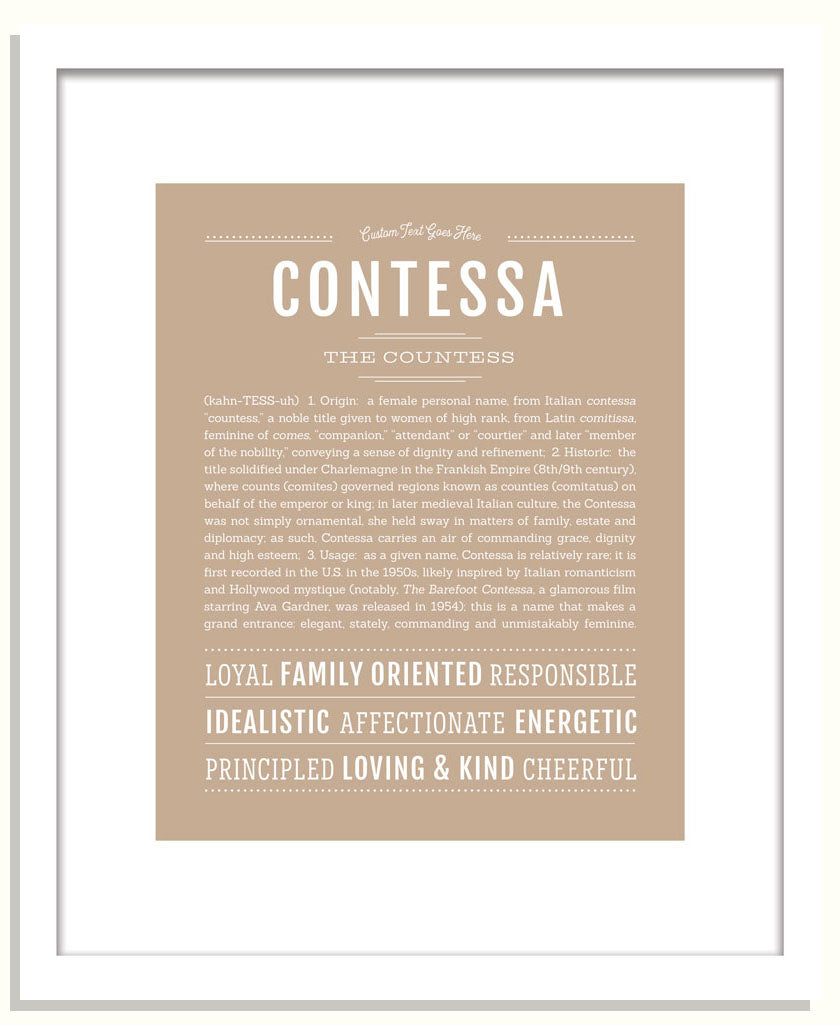 Contessa | Name Art Print