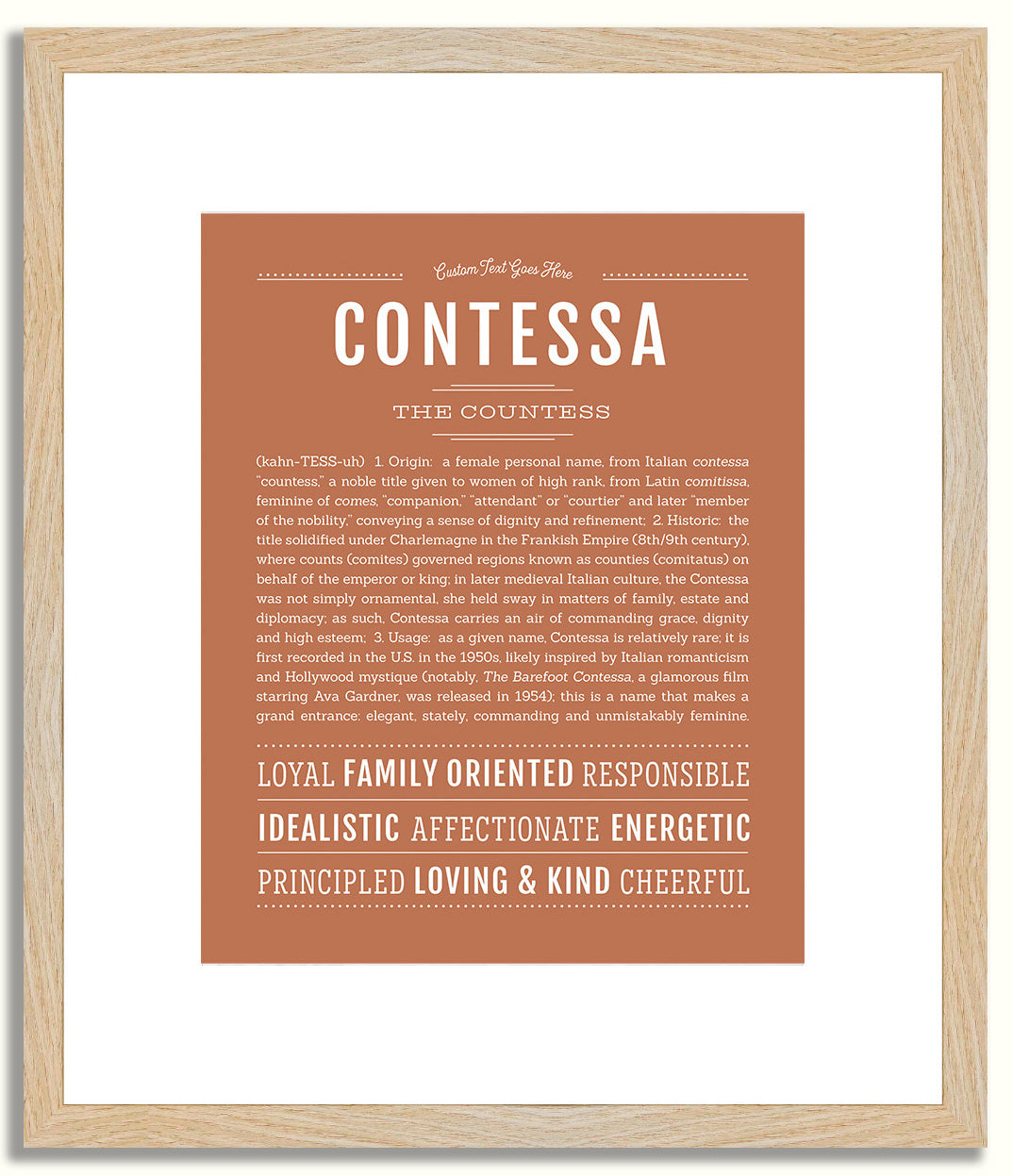Contessa | Name Art Print