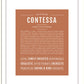 Contessa | Name Art Print