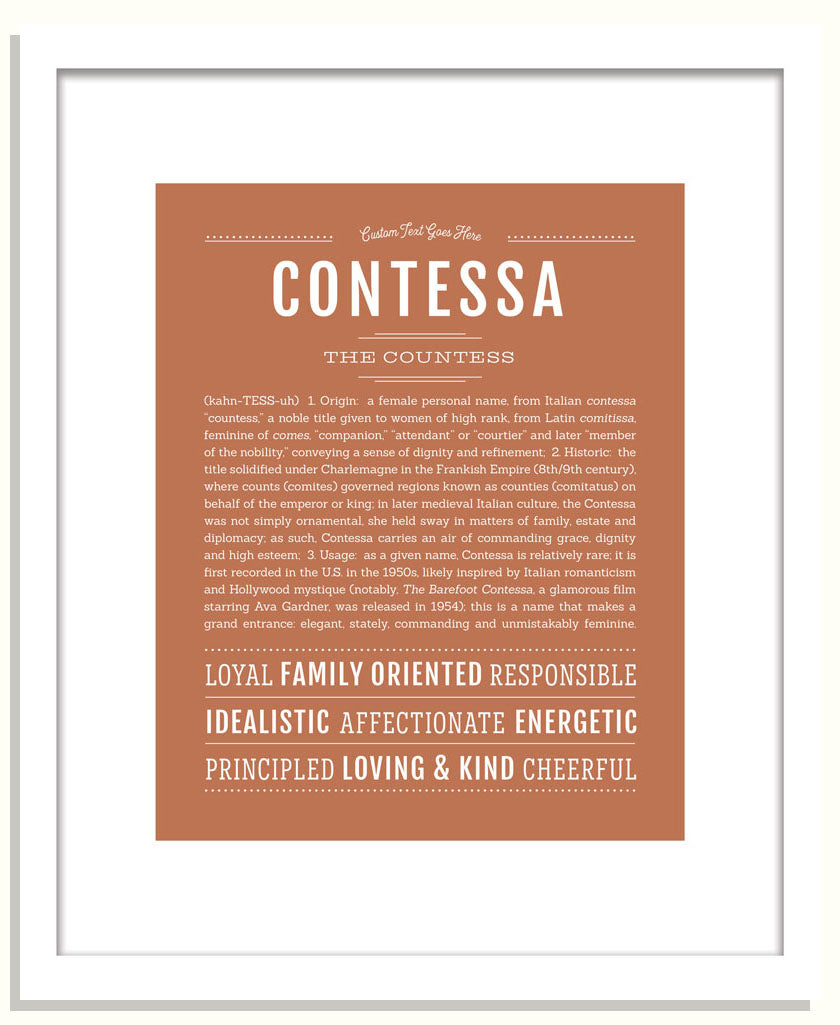 Contessa | Name Art Print