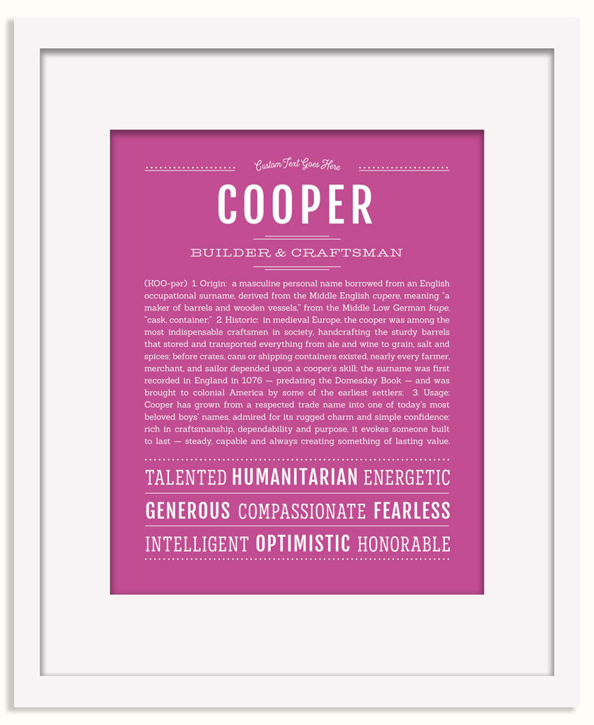 Frame Options | Dark Pink | Black Frame, Matted