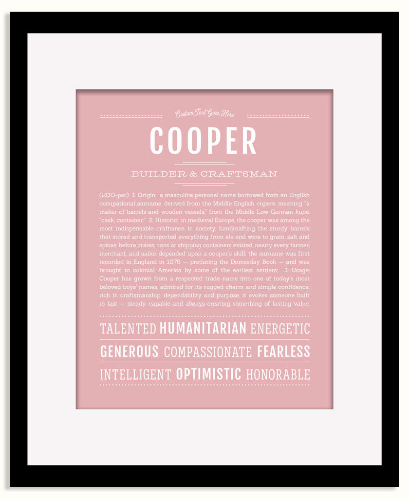 Frame Options | Dusty Rose | Maple Frame, Matted