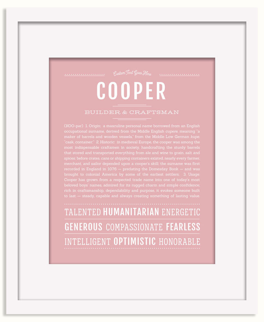 Frame Options | Dusty Rose | Black Frame, Matted