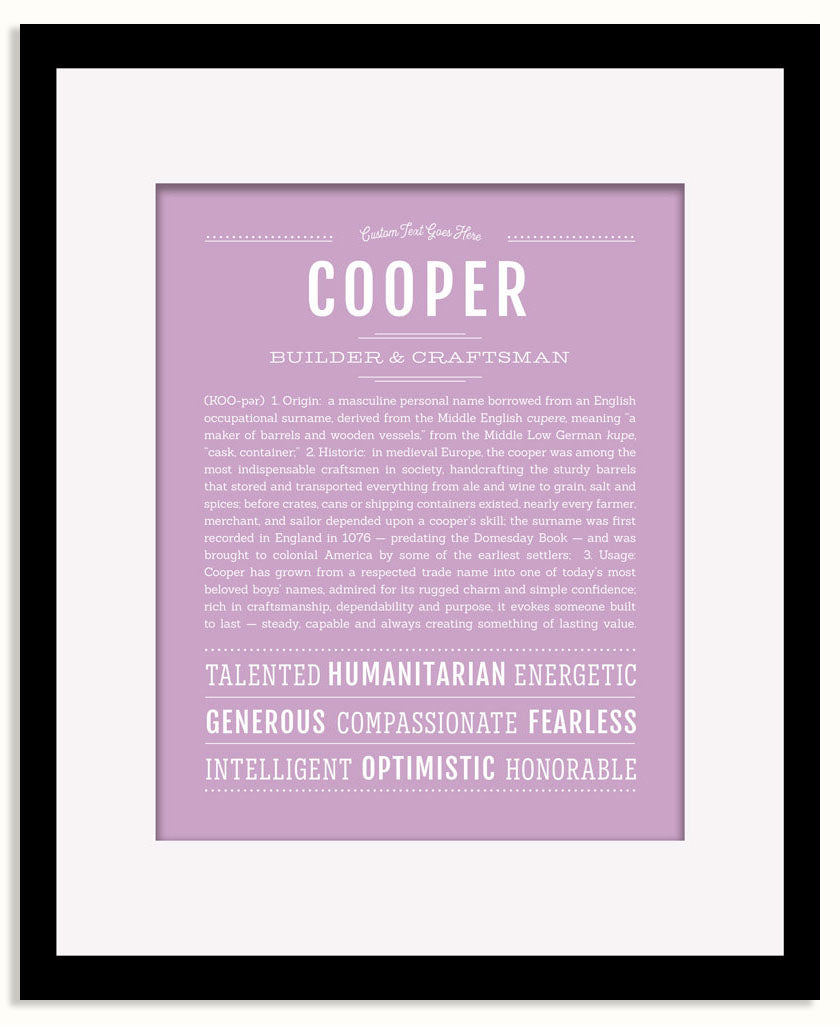 Frame Options | Lilac | Maple Frame, Matted